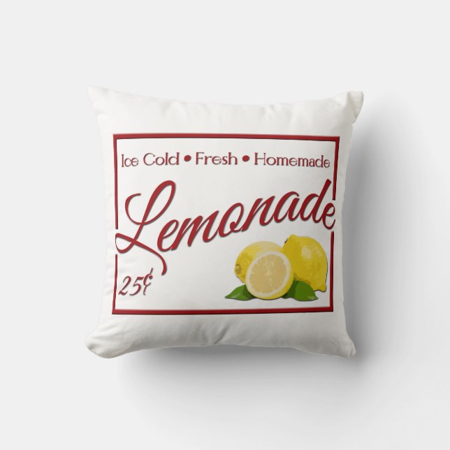 Cojín Decorativo Limonada (Anverso)