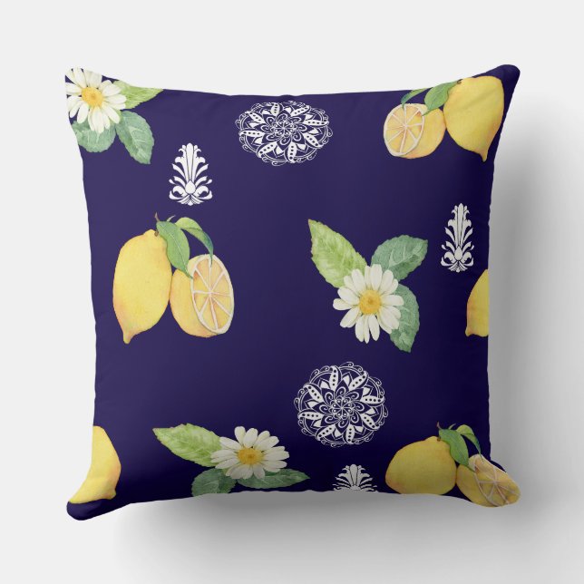 Cojín Decorativo Limones de Verano (Reverso )