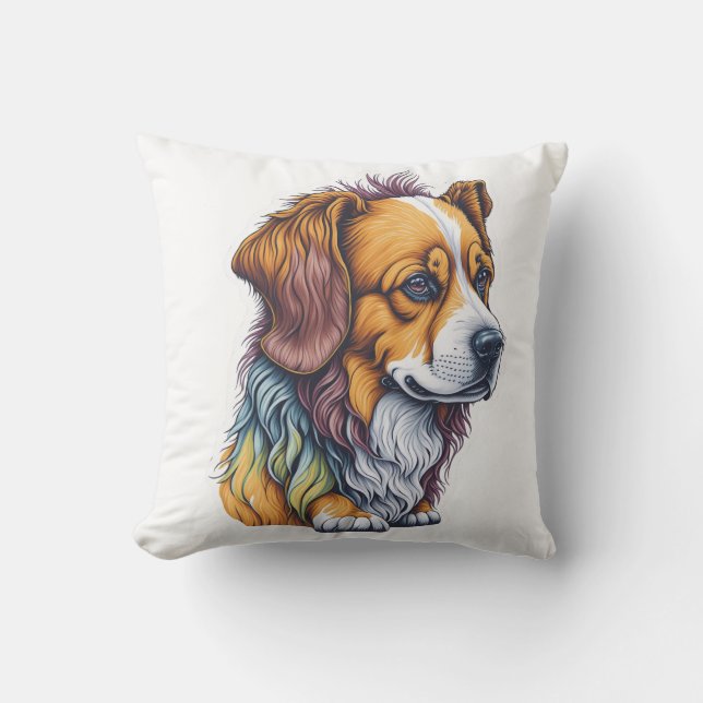 Cojín Decorativo linda camiseta de perro (Anverso)