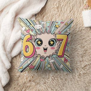Cojín Decorativo Lindo 6 7 Brainrot Chibi Anime