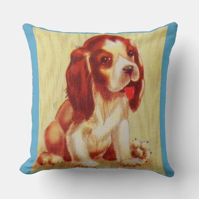 Cojín Decorativo lindo cachorro de beagle (Anverso)