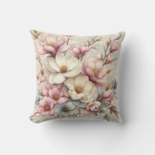 Cojín Decorativo Lindo chic femenino floral y encaje