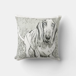 Cojín decorativo lindo de Basset Hound