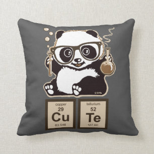 Cojín Decorativo Lindo descubierta panda de la química