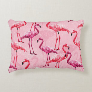 Cojín Decorativo Lindo Flamingo Bird Pink Seamless Pattern