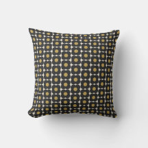 Lindo Flor de Pop Retro en Negro y Dorado para Nav