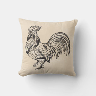 Cojín Decorativo Lindo gallo de granja bronceado beige