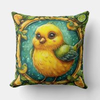 Lindo pájaro amarillo Decoración de hogar estética