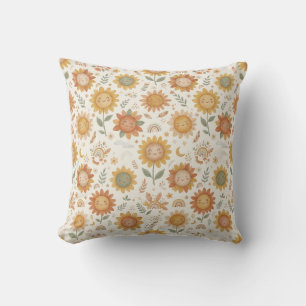 Cojín Decorativo Lindo patrón continuo de girasoles Boho al sol y a