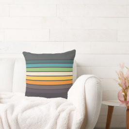 Cojín Decorativo Lindo patrón retro a rayas