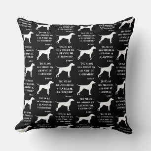 Cojín Decorativo Lindo perro blanco negro cita Dean Koontz