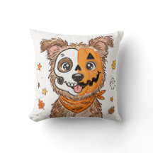 Lindo perro de Halloween mitad esqueleto mitad cal