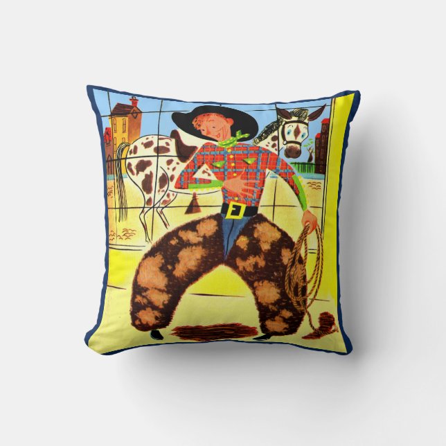 Cojín Decorativo lindo vaquero (Anverso)