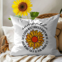 Lindo versículo bíblico de girasol Proverbios 31