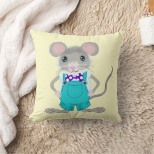 Cojín Decorativo Lindo y elegante ratoncito