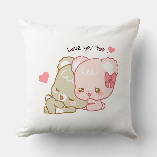 Cojín Decorativo lindos cachorros de azúcar (Anverso)