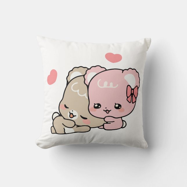 Cojín Decorativo lindos cachorros de azúcar (Anverso)