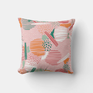 Cojín Decorativo Línea abstracta dibujada a mano y pintura sin inco