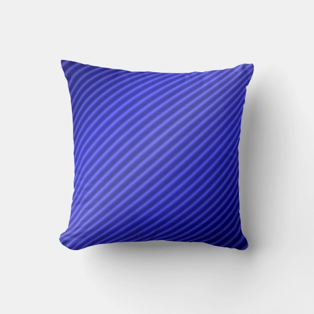 Cojín Decorativo Línea Azul delgada - Diseños únicos (Anverso)