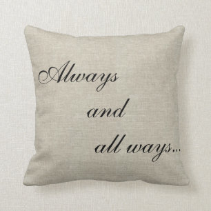 Cojín Decorativo Línea Beige siempre  Boda Keepsake Pillow