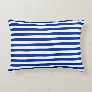 Cojín Decorativo línea blanca azul de la bandera de finlandia greci
