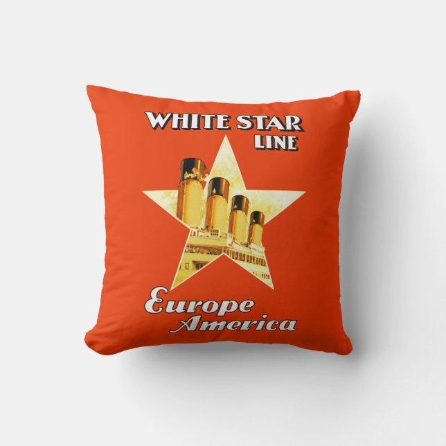Cojín Decorativo Línea Estrella Blanca (Anverso)