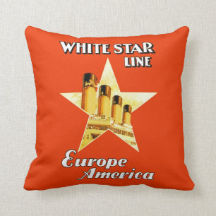 Cojín Decorativo Línea Estrella Blanca
