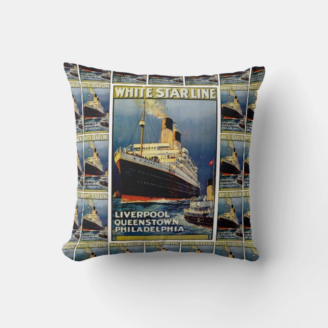 Cojín Decorativo Línea Estrella Blanca (Anverso)