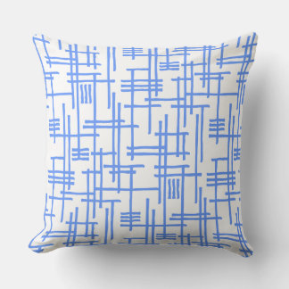 Cojín Decorativo Líneas abstractas 120923 - Azul bebé en blanco