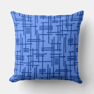 Cojín Decorativo Líneas abstractas 120923 - Azul marino sobre azul