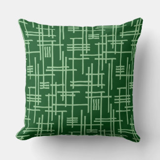 Cojín Decorativo Líneas abstractas 120923 - Verde oscuro sobre la p