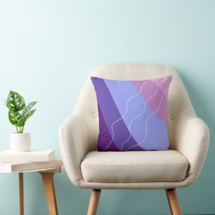 Cojín Decorativo líneas abstractas púrpuras