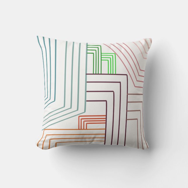 Cojín Decorativo Líneas Art Deco (Anverso)