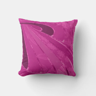 Cojín Decorativo Líneas curvadas de seda abstractas en rosa
