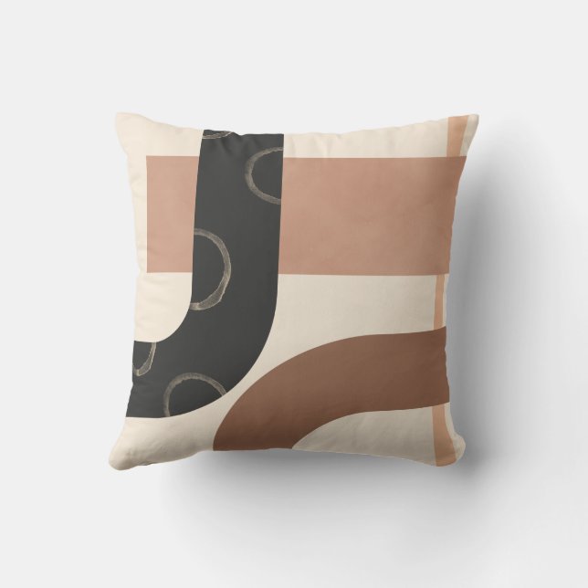 Cojín Decorativo Líneas de medio siglo, líneas geométricas (Reverso)