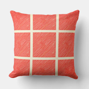 Cojín Decorativo Líneas diagonales de maroon
