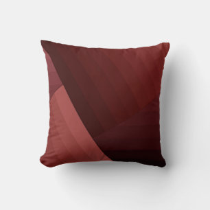 Cojín Decorativo Líneas geométricas de estilo retro rojo burgundi d