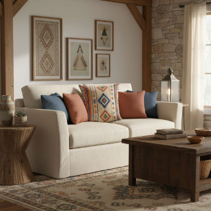 Cojín Decorativo Líneas geométricas modernas elegantes y sencillas 