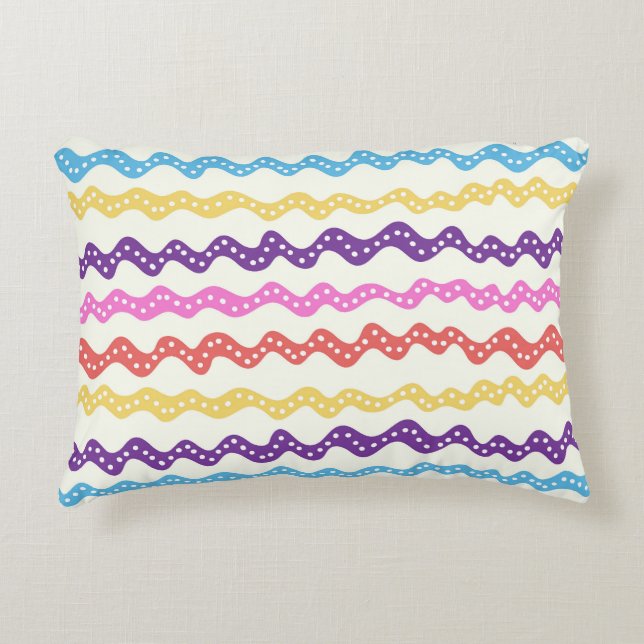 Cojín Decorativo Lineas multicolores (Anverso)