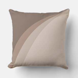 Cojín Decorativo Líneas onduladas abstractas modernas en tonos beig