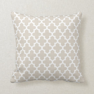 Cojín Decorativo Linen Beige Patrón marroquí moderno