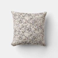 Linen Beige y Patrón Floral Gris Elegante