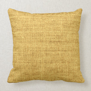 Cojín Decorativo Lino Burlap Rústico Oro