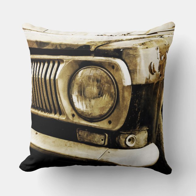 Cojín Decorativo Linterna clásica vieja #2 del coche (Anverso)