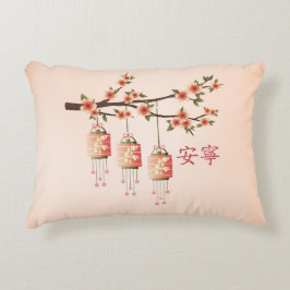 Cojín Decorativo Linternas y flores "Pacíficas"