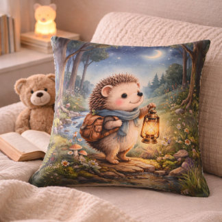 Cojín Decorativo Linternita de Erizo Acogedor para Habitación de Ni