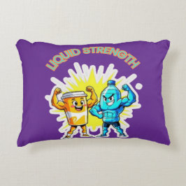 Cojín Decorativo Liquid Strength – Funny Juice & Water Muscle Desig