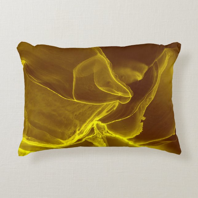 Cojín Decorativo Líquido de tinta del glamur. Marrón, Precioso efec (Anverso)