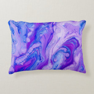 Cojín Decorativo líquido púrpura psicodélico