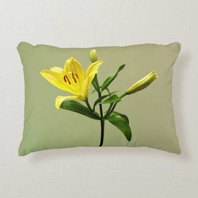 Cojín Decorativo Lirio amarillo (Anverso)